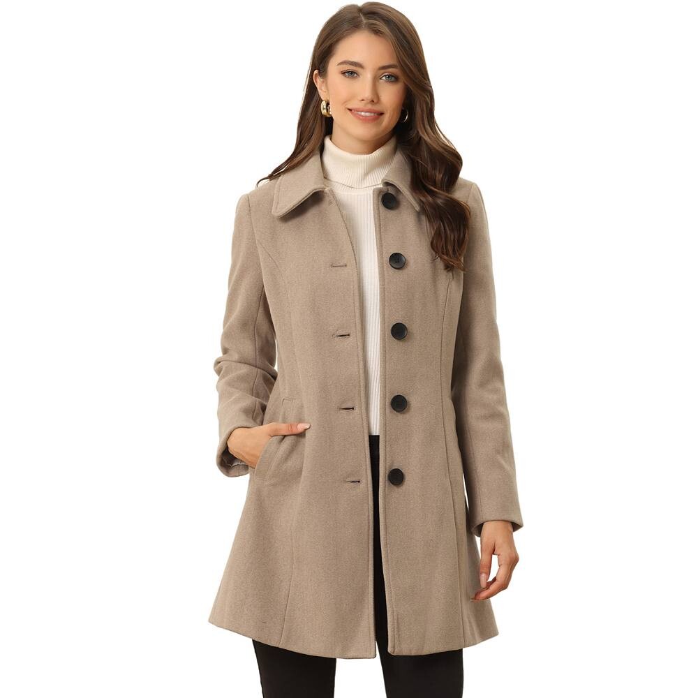 Женское повседневное зимнее однобортное пальто средней длины ALLEGRA K, цвет Light Brown
Женское повседневное зимнее однобортное пальто средней длины ALLEGRA K, цвет Light Brown