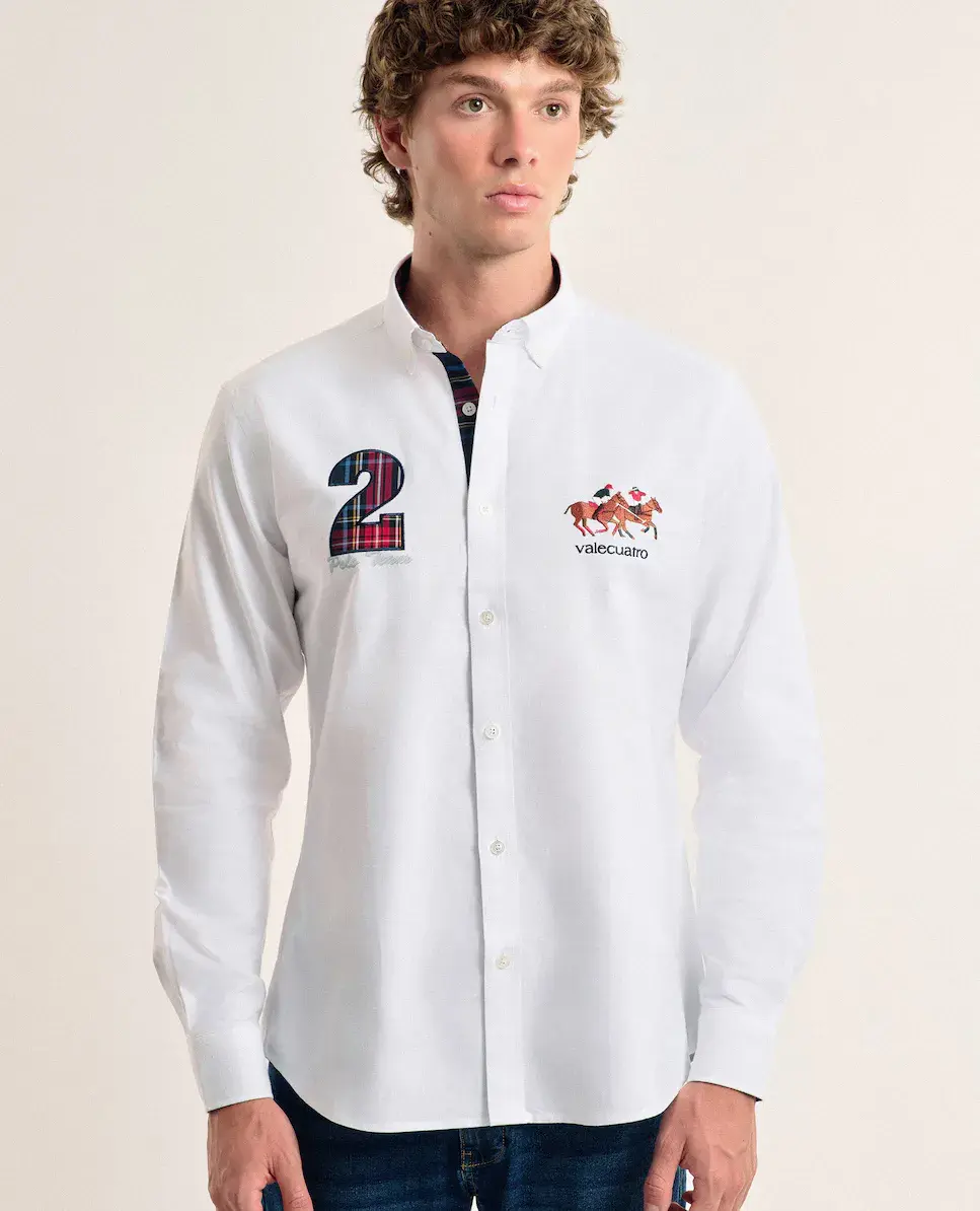 Мужская рубашка Cost Classic из хлопка белого цвета с разноцветным принтом Valecuatro, белый
Мужская рубашка Cost Classic из хлопка белого цвета с разноцветным принтом Valecuatro, белый