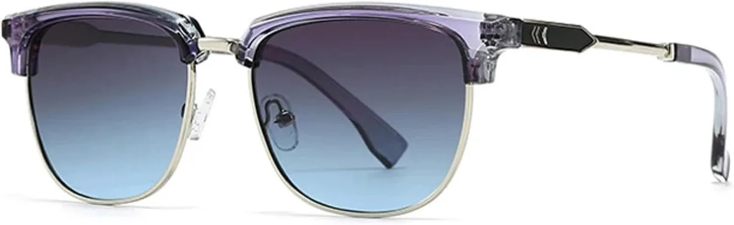 Популярные модные мужские солнцезащитные очки с градиентным затемнением и защитой от УФ-излучения UV400, винтажные женские очки TVTBBVV, Purple Grey Blue
Популярные модные мужские солнцезащитные очки с градиентным затемнением и защитой от УФ-излучения UV400, винтажные женские очки TVTBBVV, Purple Grey Blue