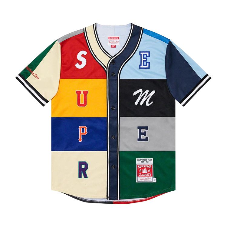 Джерси Supreme x Mitchell & Ness Patchwork Baseball Jersey, Multicolor
Джерси Supreme x Mitchell & Ness Patchwork Baseball Jersey, Multicolor