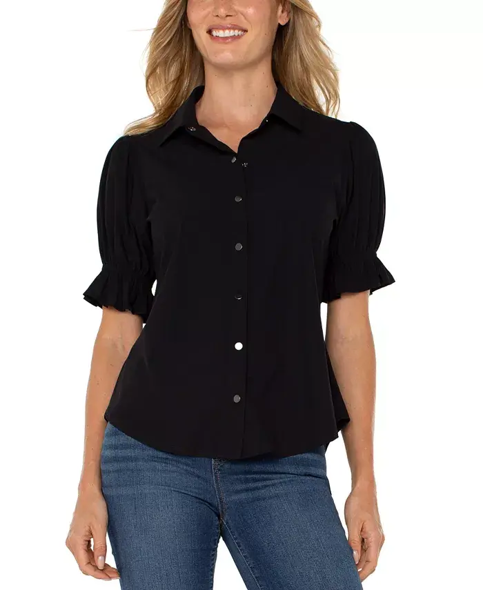 Миниатюрная блузка с рукавами-буфами Liverpool Los Angeles, черный
Миниатюрная блузка с рукавами-буфами Liverpool Los Angeles, черный