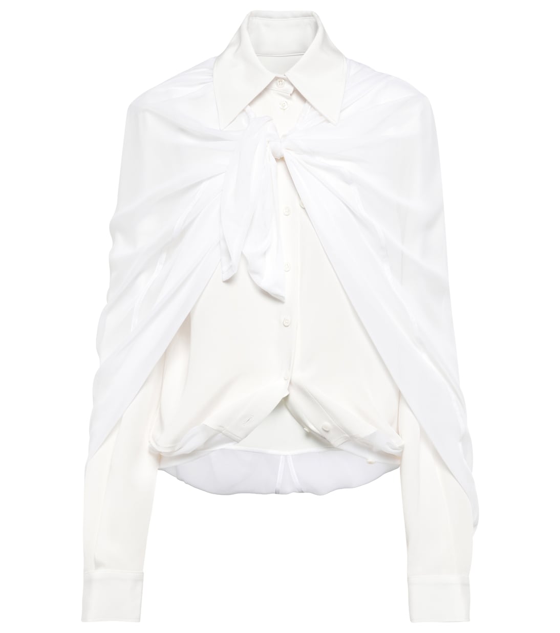 Трикотажный топ с круглым вырезом Peter Do, белый
Трикотажный топ с круглым вырезом Peter Do, белый