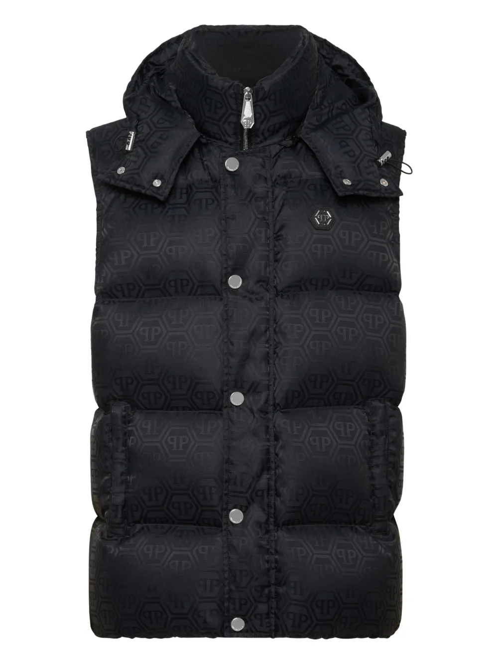 Стеганый жилет с монограммой Philipp Plein, синий
Стеганый жилет с монограммой Philipp Plein, синий