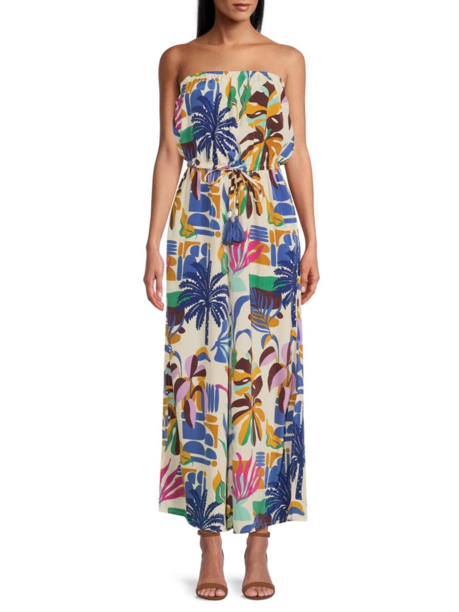 Комбинезон без бретелек с принтом True Destinations, белый мульти
Комбинезон без бретелек с принтом True Destinations, белый мульти