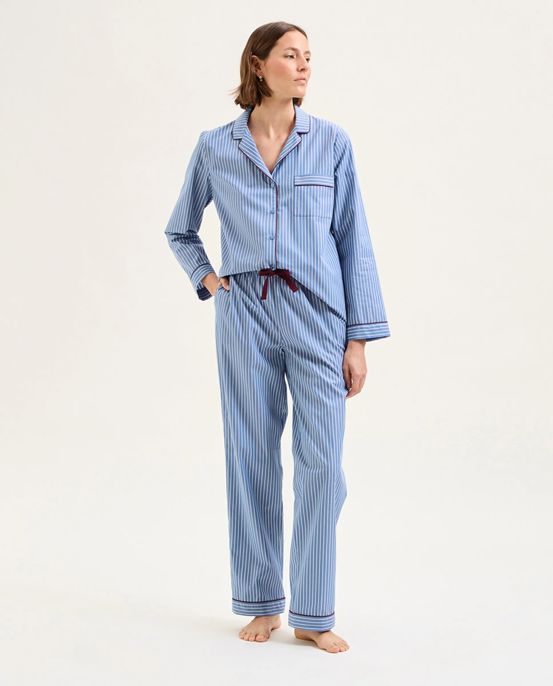 Длинная пижама из хлопка Laurence Tavernier, синий 
Длинная пижама из хлопка Laurence Tavernier, синий