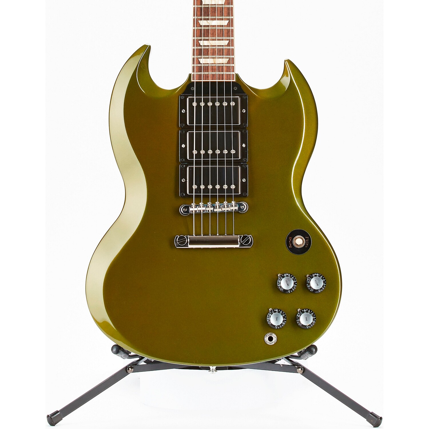 Электрогитара Gibson Custom SG Standard с толстым грифом и 3 звукоснимателями, цвет античный металлик, бирюзовый цвет
Электрогитара Gibson Custom SG Standard с толстым грифом и 3 звукоснимателями, цвет античный металлик, бирюзовый цвет