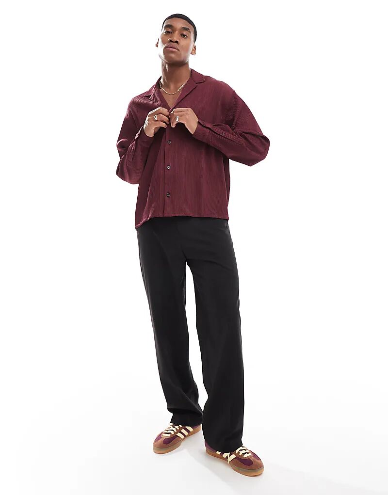 Свободная плиссированная рубашка бордового цвета ASOS DESIGN
Свободная плиссированная рубашка бордового цвета ASOS DESIGN