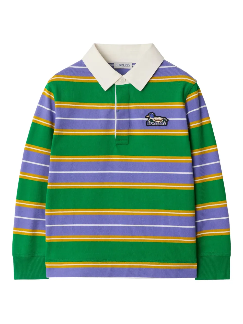 Рубашка поло в полоску Burberry Kids, зеленый
Рубашка поло в полоску Burberry Kids, зеленый