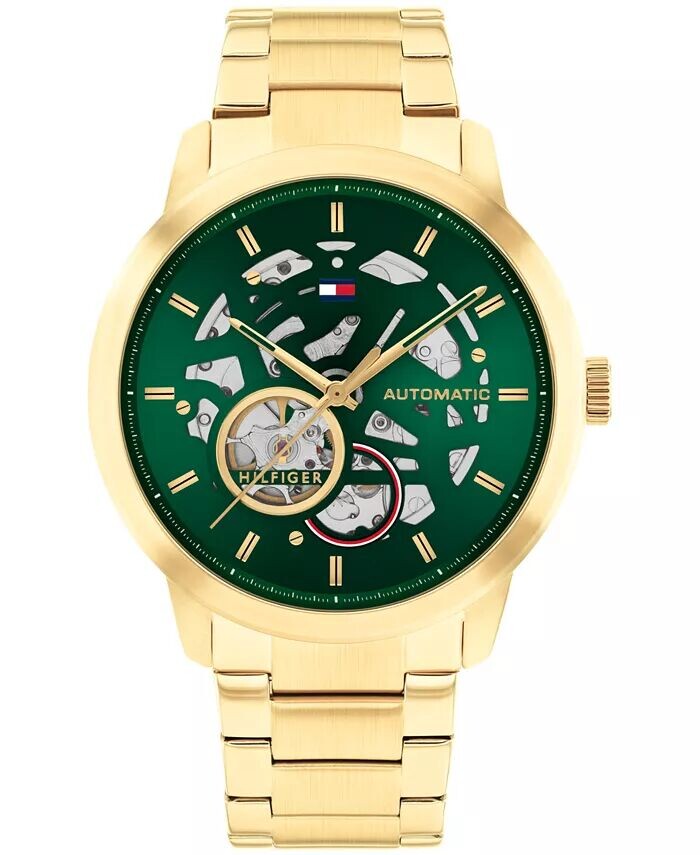 Мужские автоматические часы с золотистым браслетом из нержавеющей стали, 43 мм Tommy Hilfiger, золото
Мужские автоматические часы с золотистым браслетом из нержавеющей стали, 43 мм Tommy Hilfiger, золото