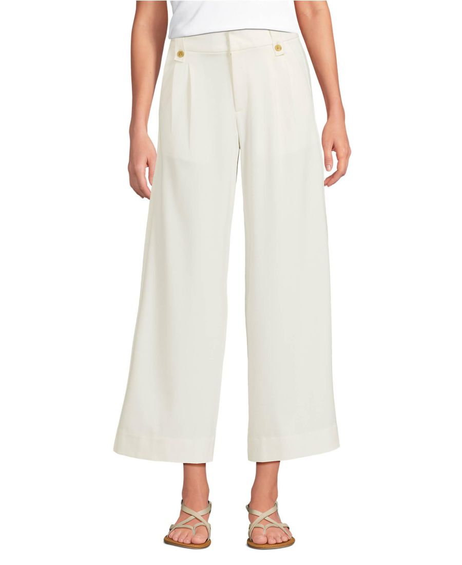 Женские укороченные брюки из мягкой польской кожи с высокой посадкой и широкими штанинами Lands' End, Ivory
Женские укороченные брюки из мягкой польской кожи с высокой посадкой и широкими штанинами Lands' End, Ivory