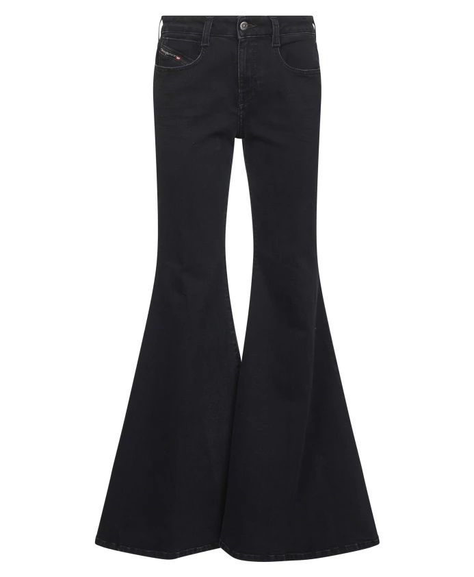 Черные расклешенные джинсы с зауженными штанинами Diesel, черный
Черные расклешенные джинсы с зауженными штанинами Diesel, черный