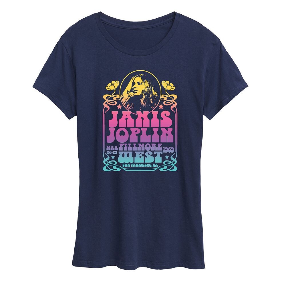 Женская футболка с рисунком Janis Joplin Fillmore West Licensed Character, темно-синий
Женская футболка с рисунком Janis Joplin Fillmore West Licensed Character, темно-синий