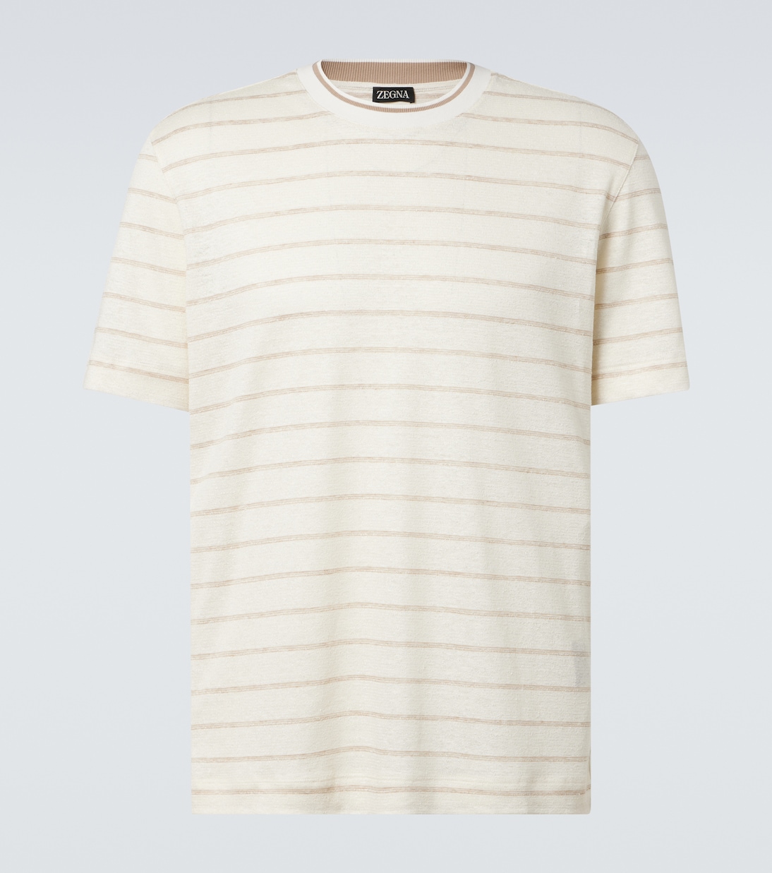 Полосатая футболка из смеси льна и шелка Zegna, Bianco Zegna
Полосатая футболка из смеси льна и шелка Zegna, Bianco Zegna