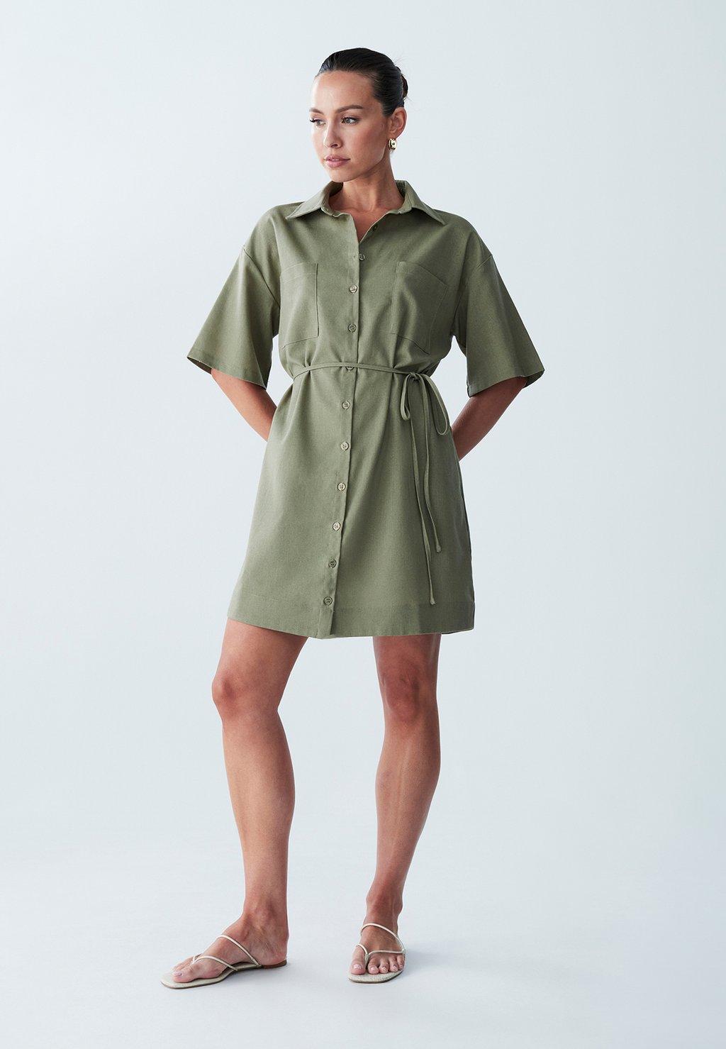 Платье-рубашка AZHA MINI ST MRLO, зеленый
Платье-рубашка AZHA MINI ST MRLO, зеленый