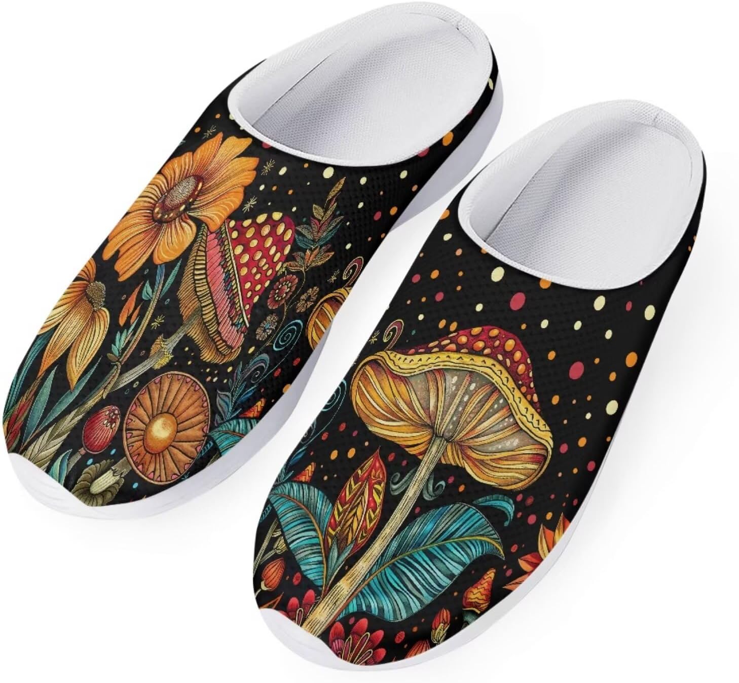 Женские слипоны-кроссовки Forchrinse с тропическим ананасом и плюмерией, дышащие, для ходьбы, сабо, домашние и пляжные тапочки, обувь для медсестер, легкие, Mushroom Flower
Женские слипоны-кроссовки Forchrinse с тропическим ананасом и плюмерией, дышащие, для ходьбы, сабо, домашние и пляжные тапочки, обувь для медсестер, легкие, Mushroom Flower