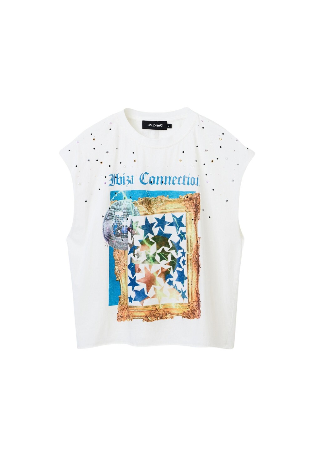 Футболка женская Desigual без рукавов с принтом, белый
Футболка женская Desigual без рукавов с принтом, белый