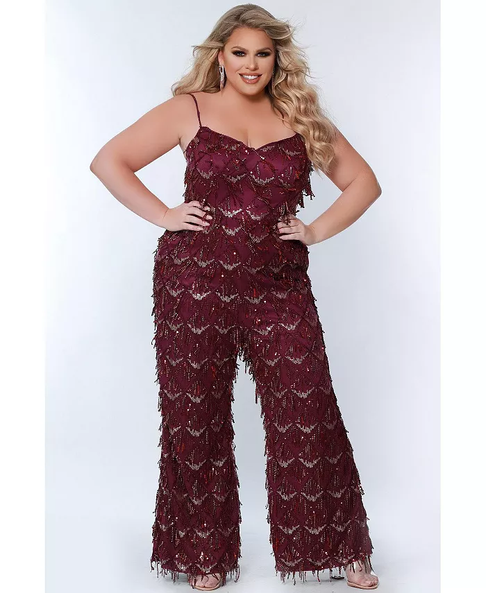 Женский комбинезон на тонких бретельках с пайетками и бахромой Sydney's Closet, красный
Женский комбинезон на тонких бретельках с пайетками и бахромой Sydney's Closet, красный