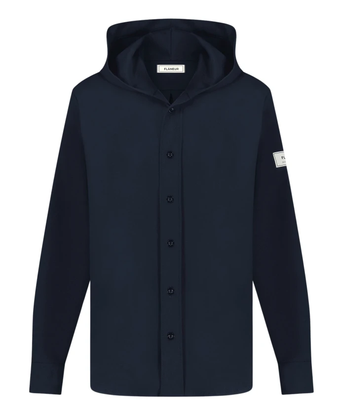 Рубашка с капюшоном темно-синего цвета FlãNeur, синий
Рубашка с капюшоном темно-синего цвета FlãNeur, синий