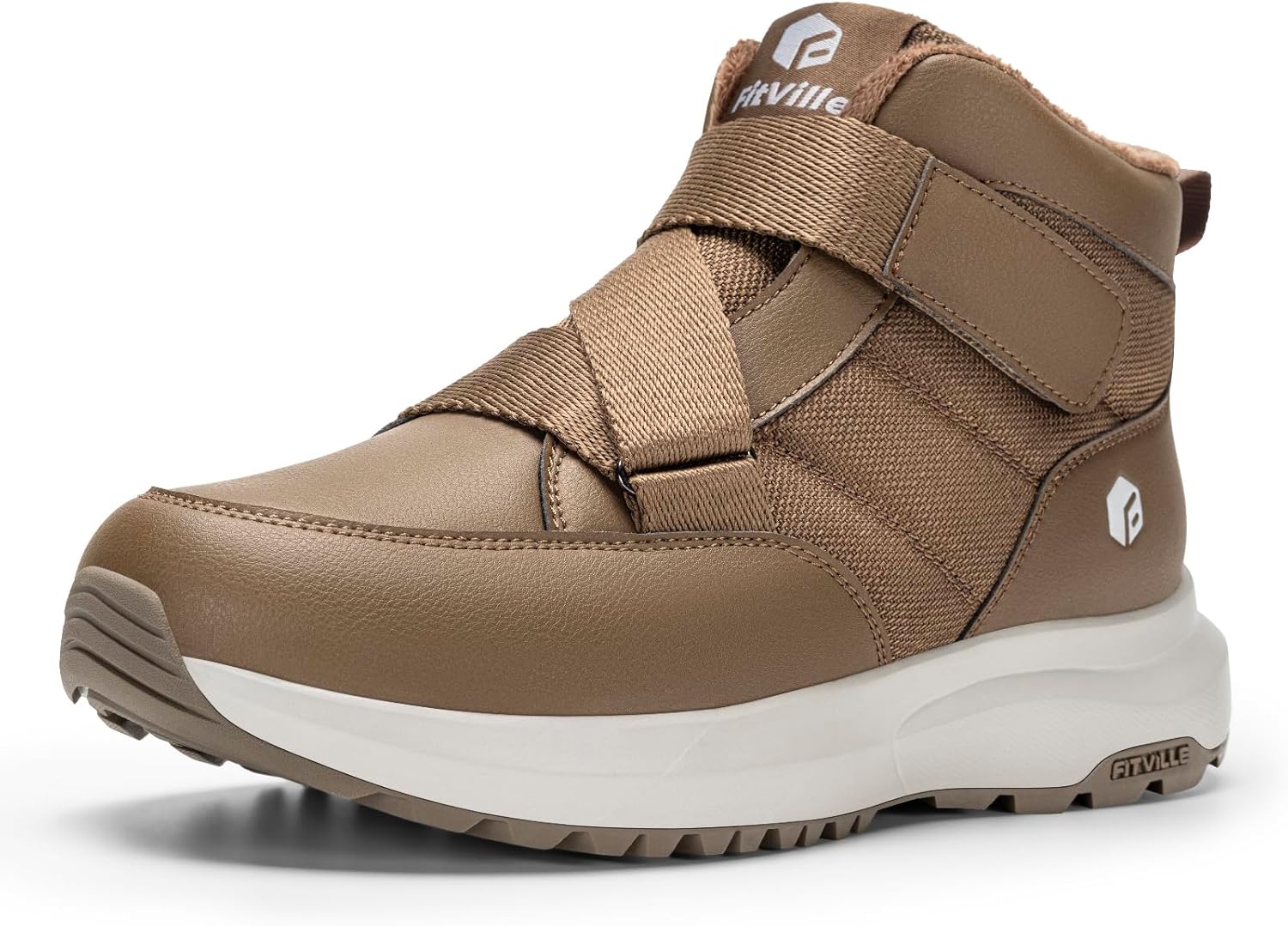 Мужские зимние ботинки FitVille с очень широкой посадкой, утепленные, водонепроницаемые, для улицы, легкое надевание, коричневый
Мужские зимние ботинки FitVille с очень широкой посадкой, утепленные, водонепроницаемые, для улицы, легкое надевание, коричневый