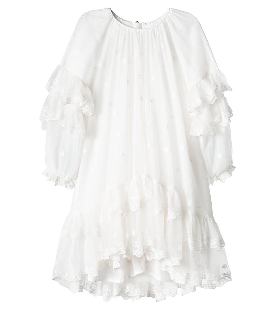 Вышитое платье с ярусами Chloé Kids, Offwhite
Вышитое платье с ярусами Chloé Kids, Offwhite