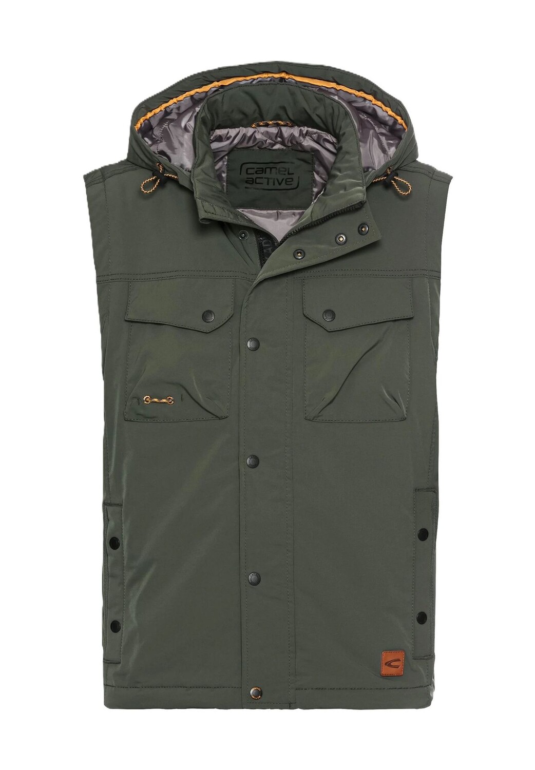 Жилет уличный, капюшон, воротник стойка, мужской Camel active, цвет 91 Leaf Green
Жилет уличный, капюшон, воротник стойка, мужской Camel active, цвет 91 Leaf Green