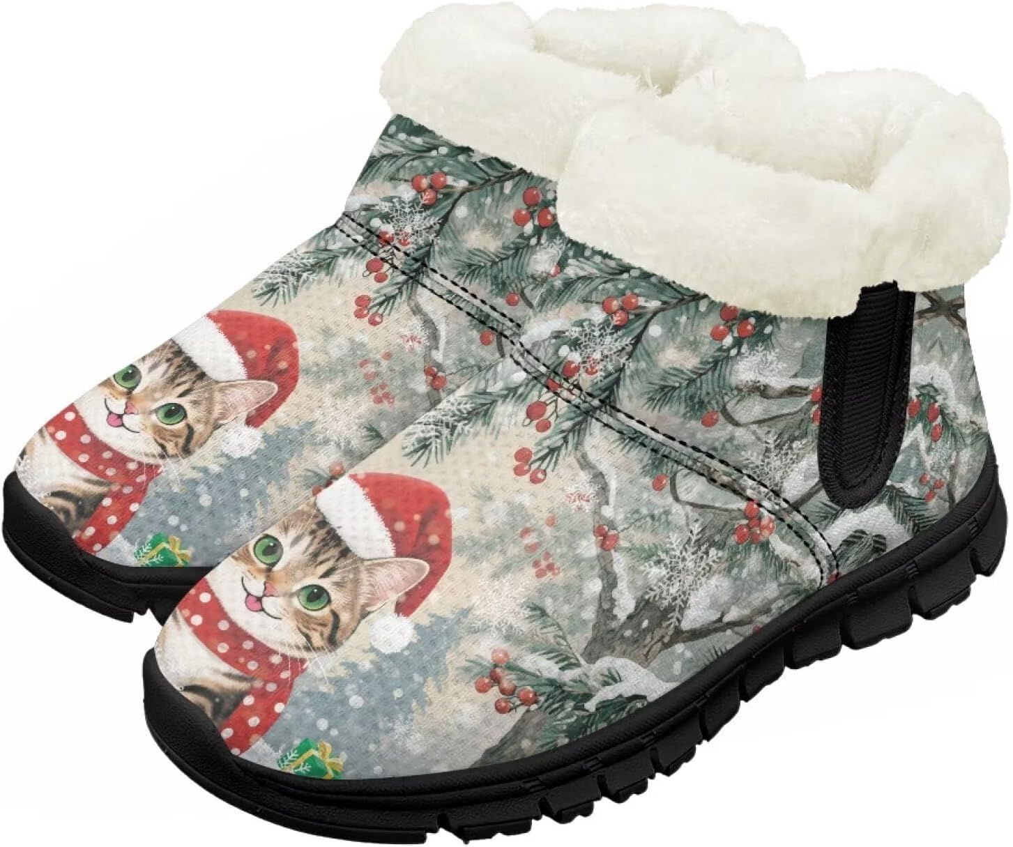 Детские зимние ботинки Chririnla для девочек и мальчиков, нескользящие, с меховой подкладкой, теплые, для улицы, легкие в надевании и снятии, Xmas Cat
Детские зимние ботинки Chririnla для девочек и мальчиков, нескользящие, с меховой подкладкой, теплые, для улицы, легкие в надевании и снятии, Xmas Cat