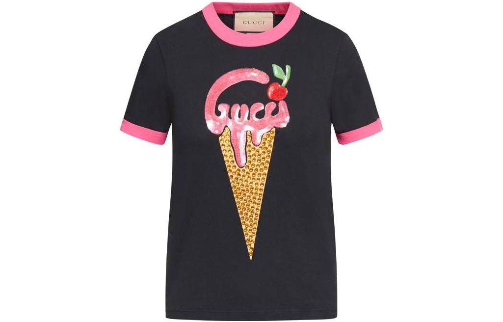 Футболка женская Gucci, черный / розовый
Футболка женская Gucci, черный / розовый