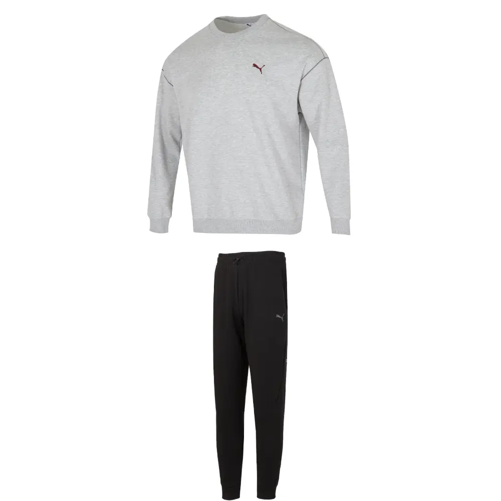 PUMA Спортивный костюм мужской комплект серый свитшот+черные брюки
PUMA Спортивный костюм мужской комплект серый свитшот+черные брюки