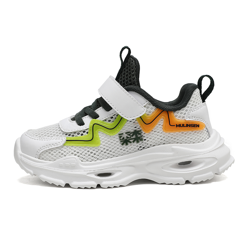 Антиударные устойчивые к истиранию дышащие легкие амортизирующие низкие детские повседневные кроссовки Kids' Mulinsen, белый/зеленый/оранжевый
Антиударные устойчивые к истиранию дышащие легкие амортизирующие низкие детские повседневные кроссовки Kids' Mulinsen, белый/зеленый/оранжевый