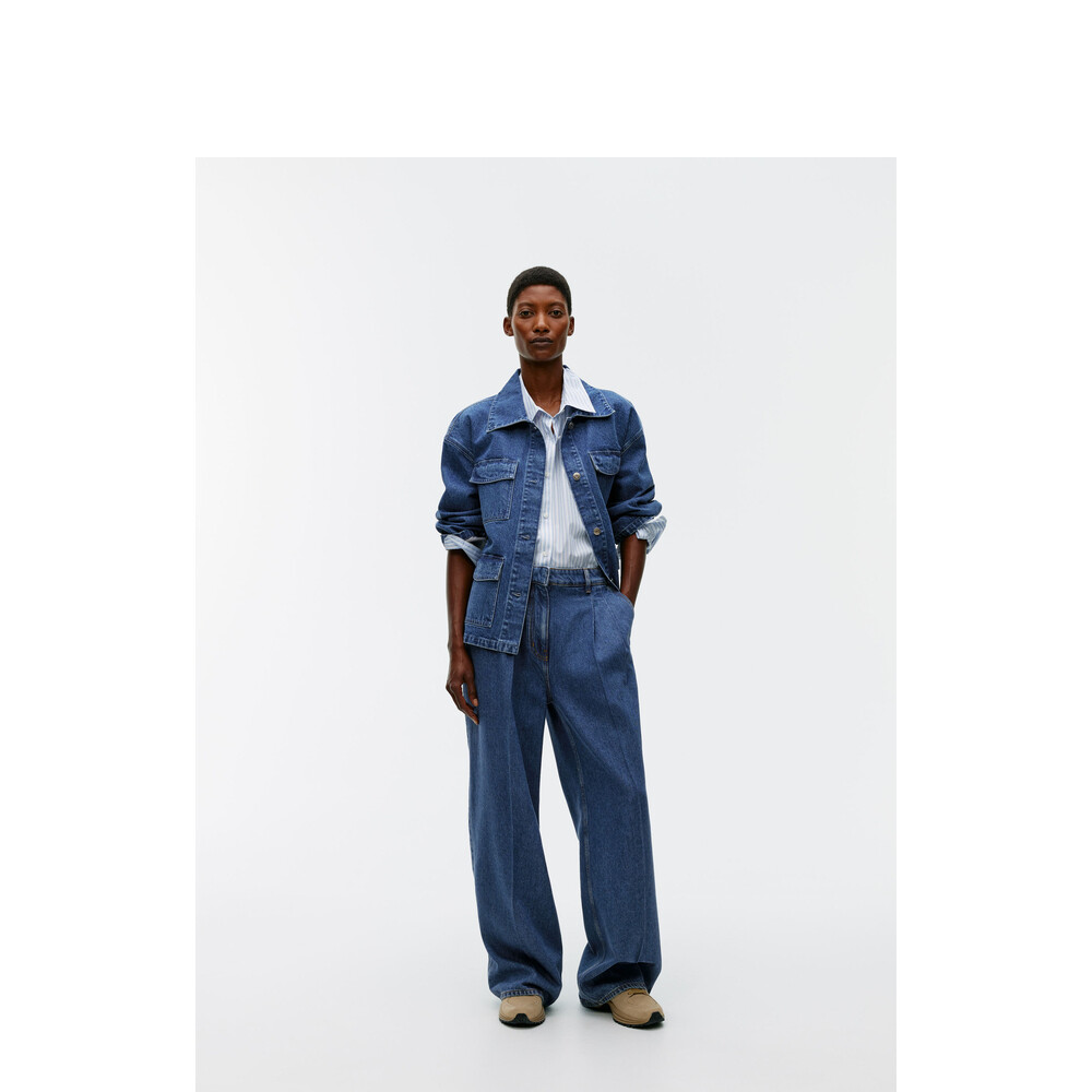 Женские хлопковые джинсы Arket с высокой талией и широкими штанинами, темно-синий
Женские хлопковые джинсы Arket с высокой талией и широкими штанинами, темно-синий