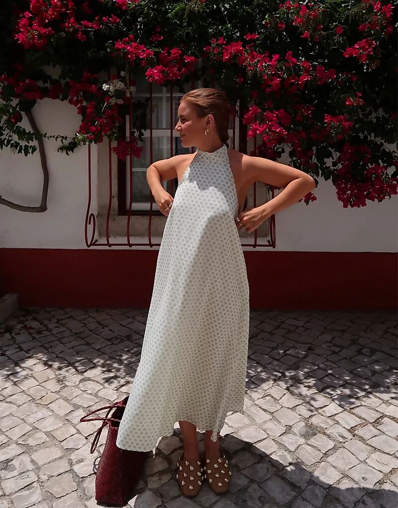 Платье макси из шифона в горошек Labelrail x Rebecca Olivia зеленого цвета
Платье макси из шифона в горошек Labelrail x Rebecca Olivia зеленого цвета