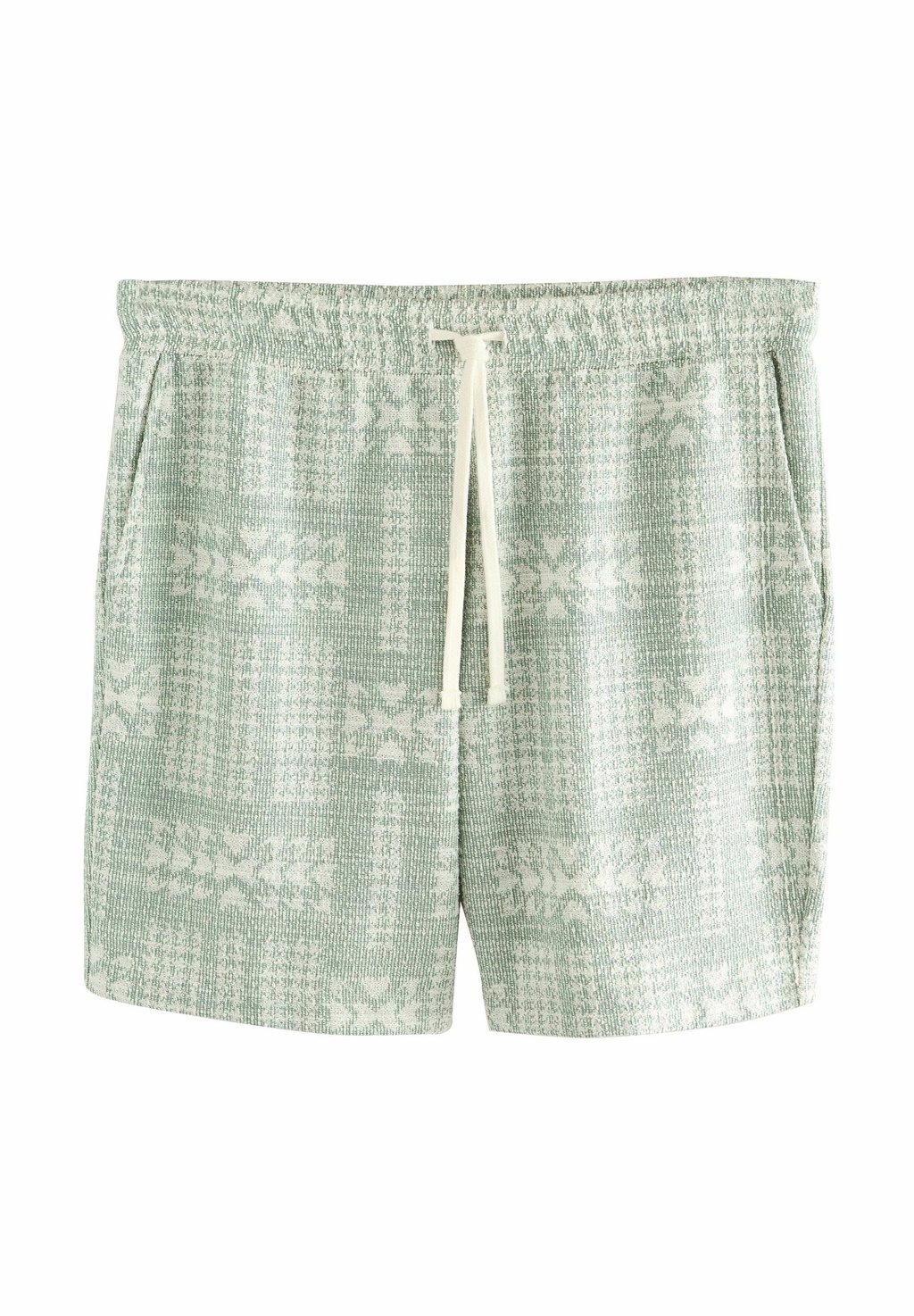 Шорты REGULAR FIT - TEXTURED GEOMETRIC PATTERN Next, зеленый 
Шорты REGULAR FIT - TEXTURED GEOMETRIC PATTERN Next, зеленый