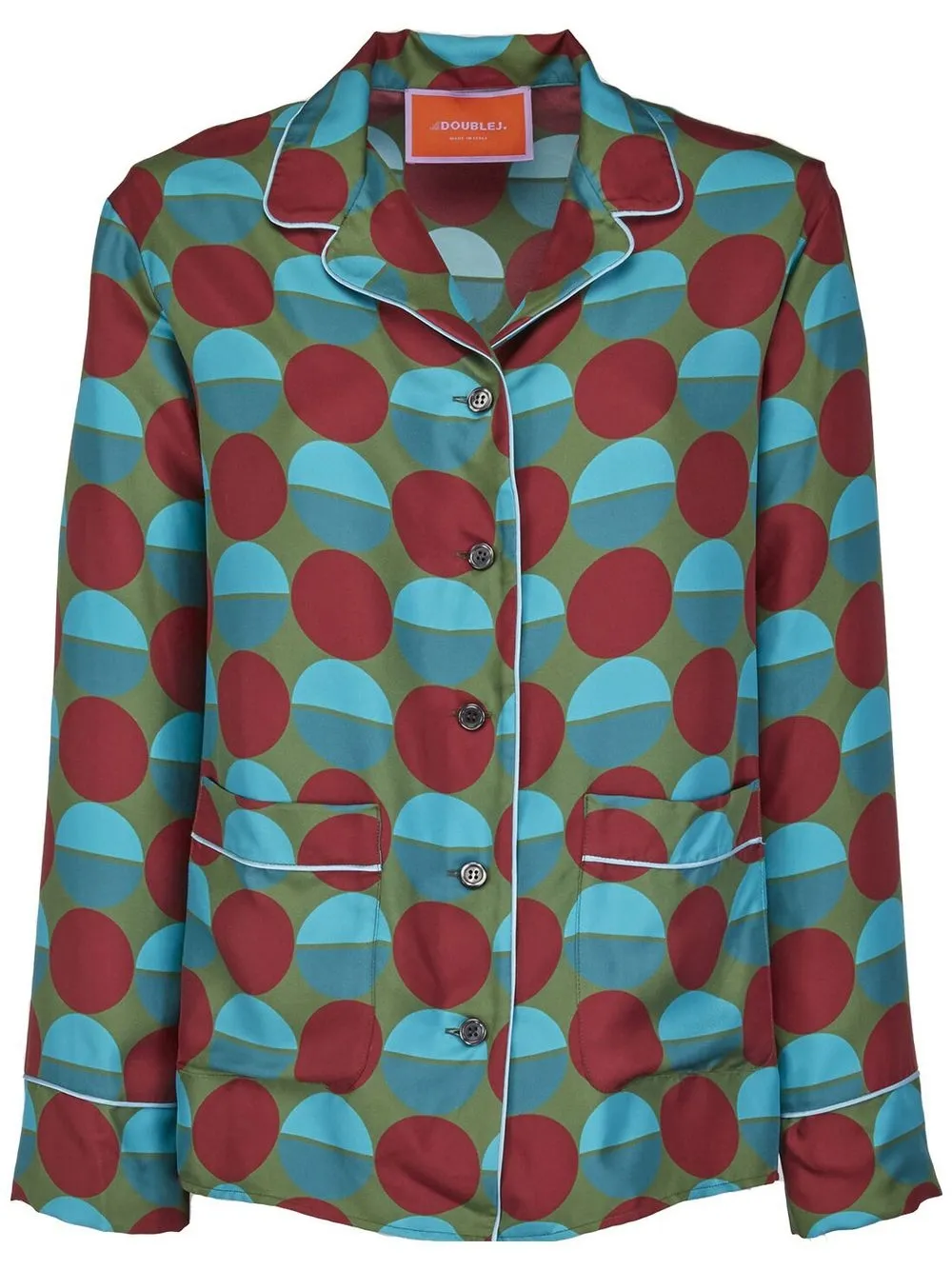 Шелковая пижама с графичным принтом La DoubleJ, синий
Шелковая пижама с графичным принтом La DoubleJ, синий