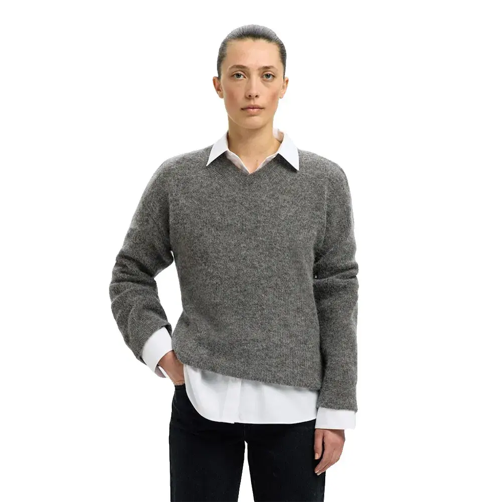 Свитер Selected Sia Ras v neck, серый
Свитер Selected Sia Ras v neck, серый