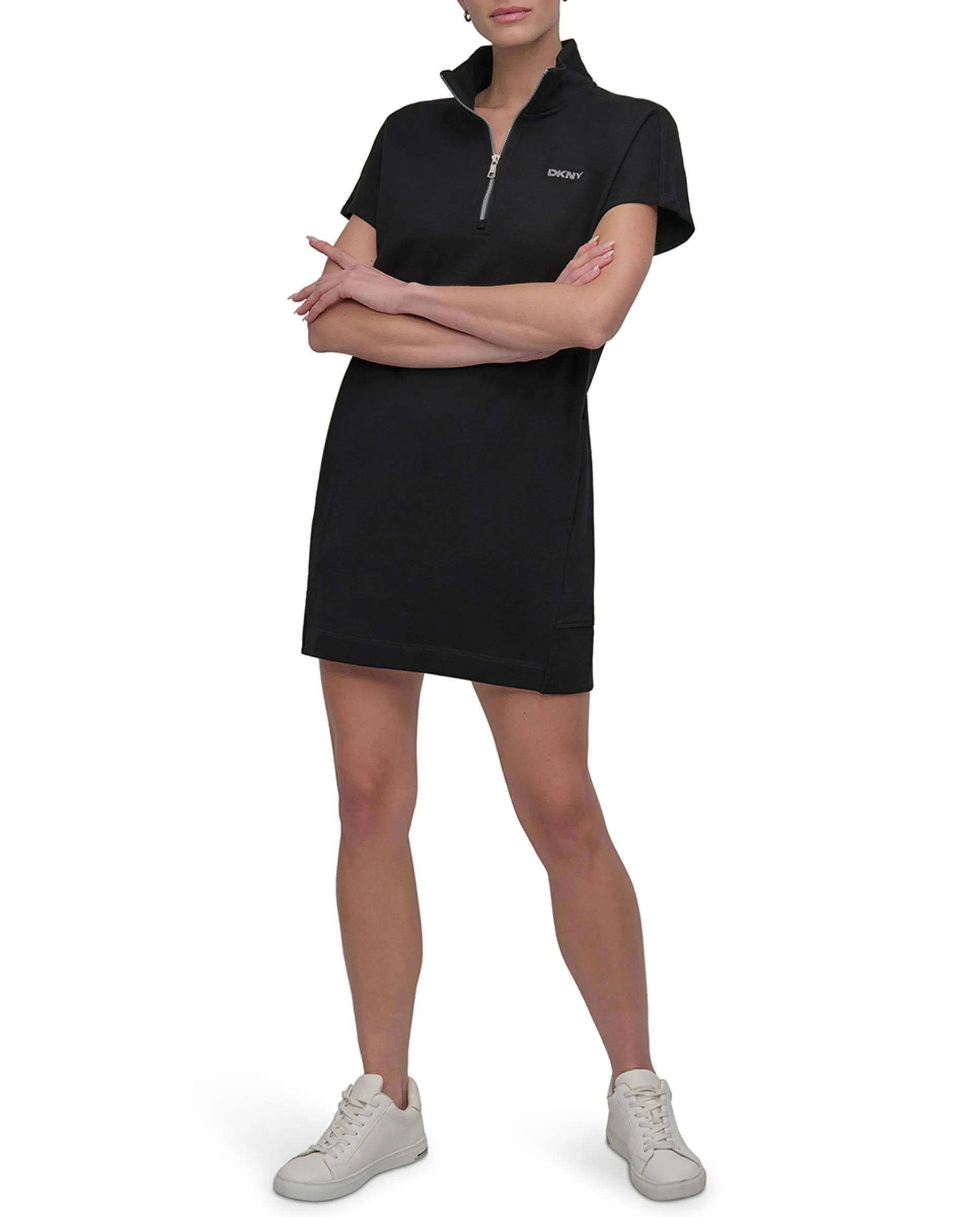 Короткое платье-худи с короткими рукавами Dkny Jeans, черный
Короткое платье-худи с короткими рукавами Dkny Jeans, черный