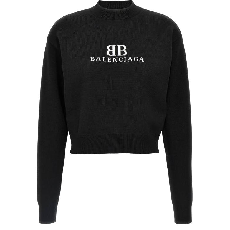 Свитер Bb Logo вязаный Balenciaga, черный
Свитер Bb Logo вязаный Balenciaga, черный