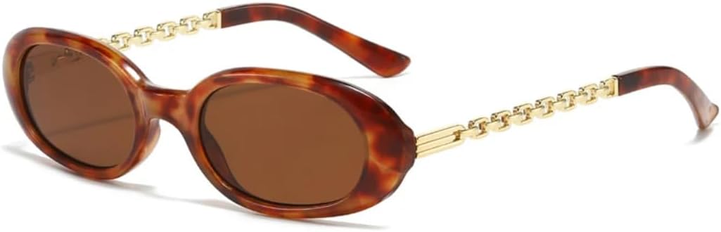 Модные маленькие овальные женские солнцезащитные очки в стиле ретро с металлическими цепочками на дужках, мужские солнцезащитные очки в стиле панк для активного отдыха с защитой от УФ-излучения UV400 TYUVIVO, Amber Tea
Модные маленькие овальные женские солнцезащитные очки в стиле ретро с металлическими цепочками на дужках, мужские солнцезащитные очки в стиле панк для активного отдыха с защитой от УФ-излучения UV400 TYUVIVO, Amber Tea