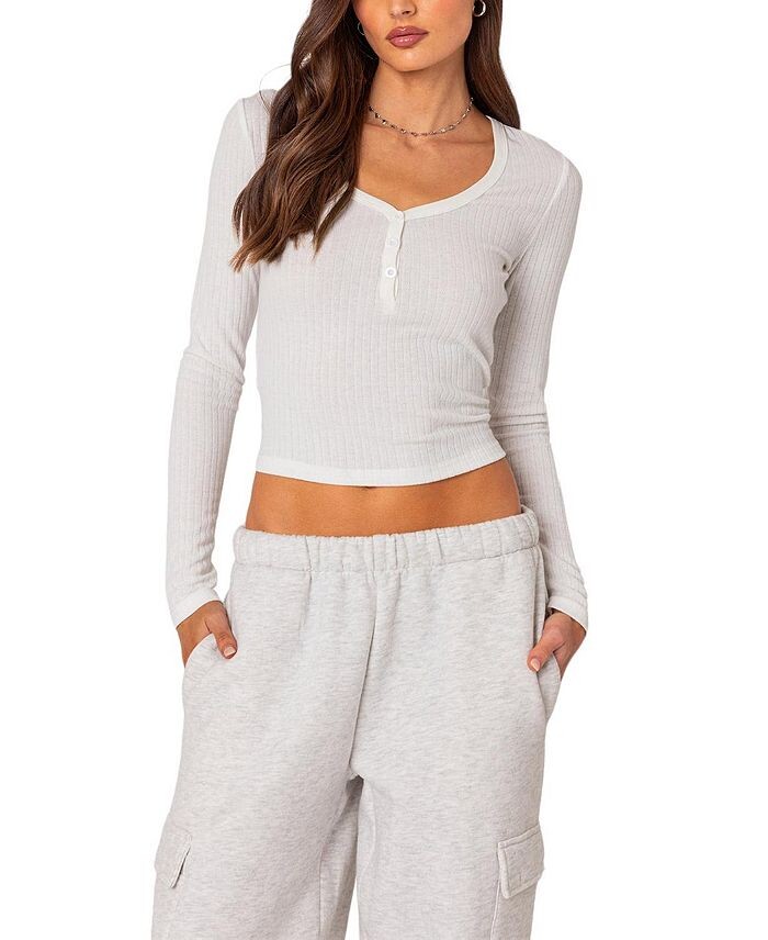 Топ Edikted Noah Pointelle, белый
Топ Edikted Noah Pointelle, белый