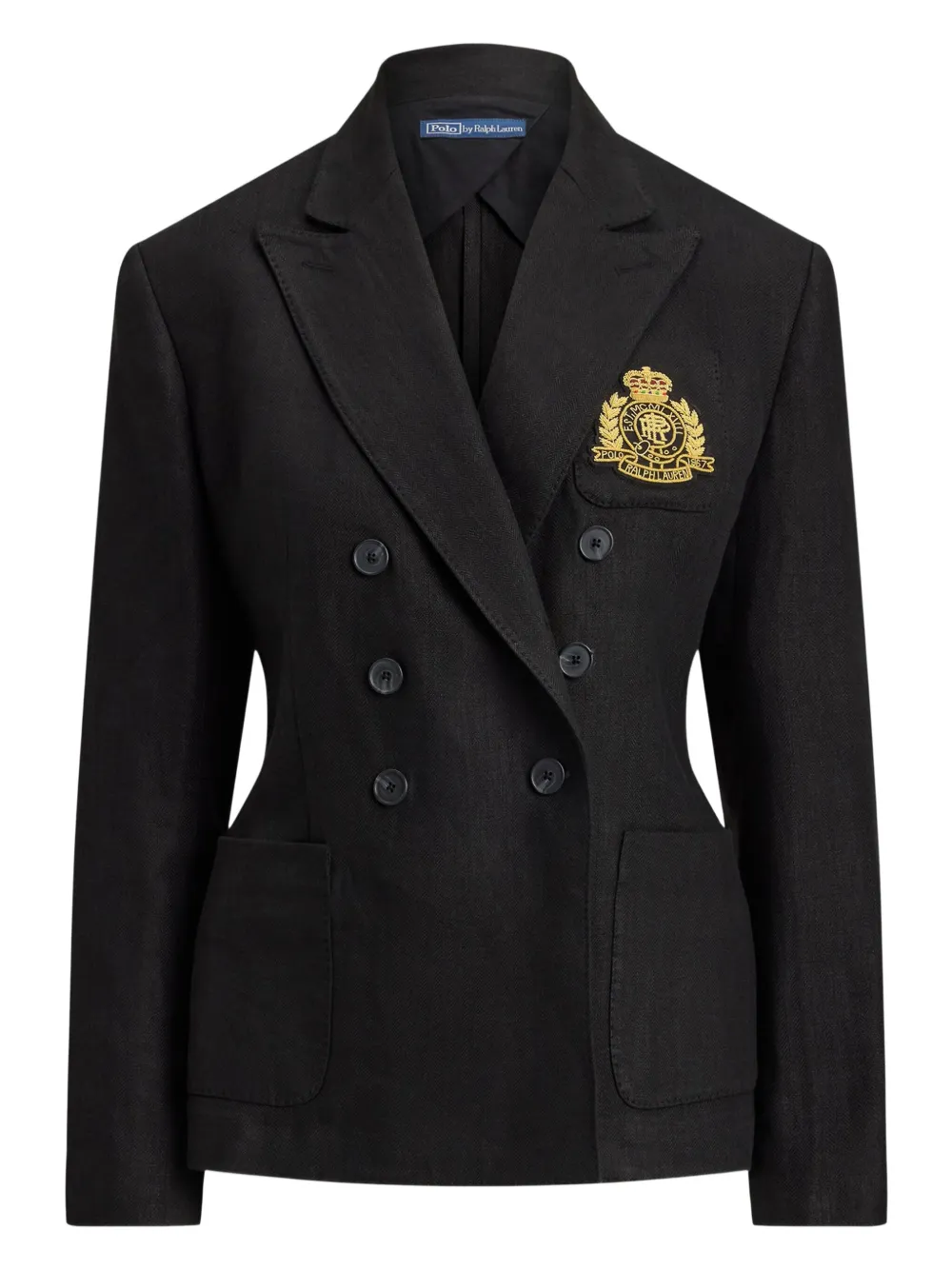 Двубортный блейзер с вышитым логотипом POLO RALPH LAUREN, черный
Двубортный блейзер с вышитым логотипом POLO RALPH LAUREN, черный