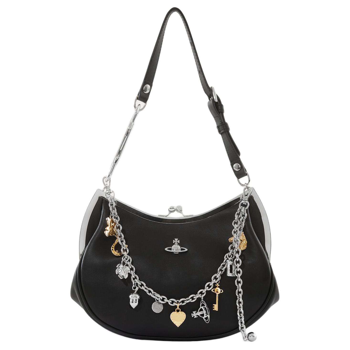 Vivienne Westwood Кожаная женская сумка через плечо черного цвета
Vivienne Westwood Кожаная женская сумка через плечо черного цвета