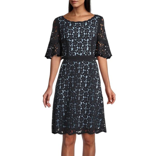 Женское платье с расклешенным силуэтом и рукавами-рюшами с лазерной резкой Focus By Shani, цвет black blue
Женское платье с расклешенным силуэтом и рукавами-рюшами с лазерной резкой Focus By Shani, цвет black blue