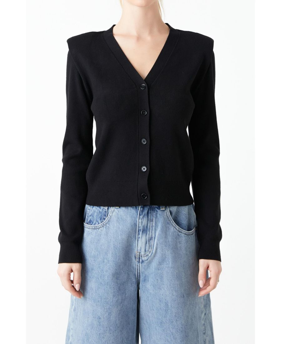 Женский кардиган с V-образным вырезом Grey Lab, Black
Женский кардиган с V-образным вырезом Grey Lab, Black