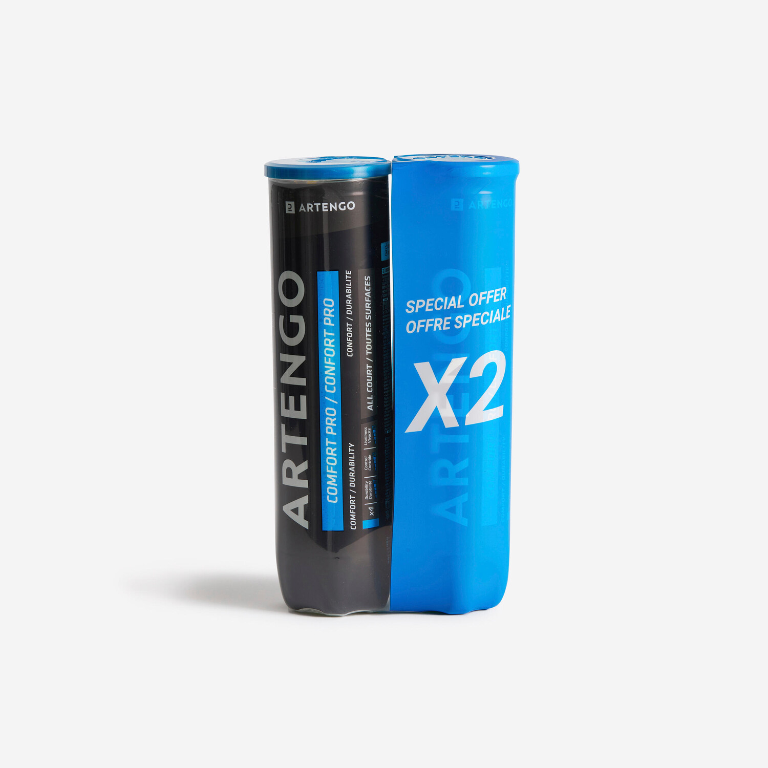 Универсальный теннисный мяч Comfort Pro, 4 шт., 2 шт. - желтый Artengo 
Универсальный теннисный мяч Comfort Pro, 4 шт., 2 шт. - желтый Artengo