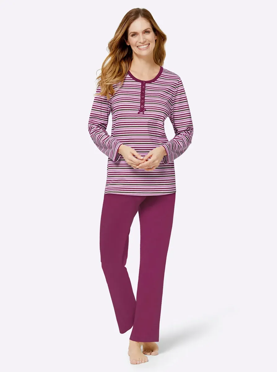 Wäschepur Пижама, цвет Malve + Malve-Geringelt
Wäschepur Пижама, цвет Malve + Malve-Geringelt