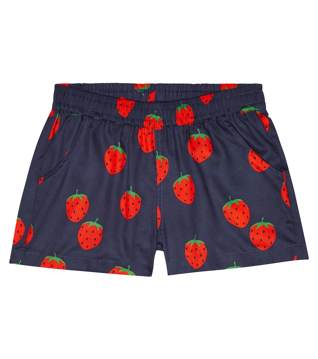 Хлопковые шорты с принтом клубники Mini Rodini, синий
Хлопковые шорты с принтом клубники Mini Rodini, синий