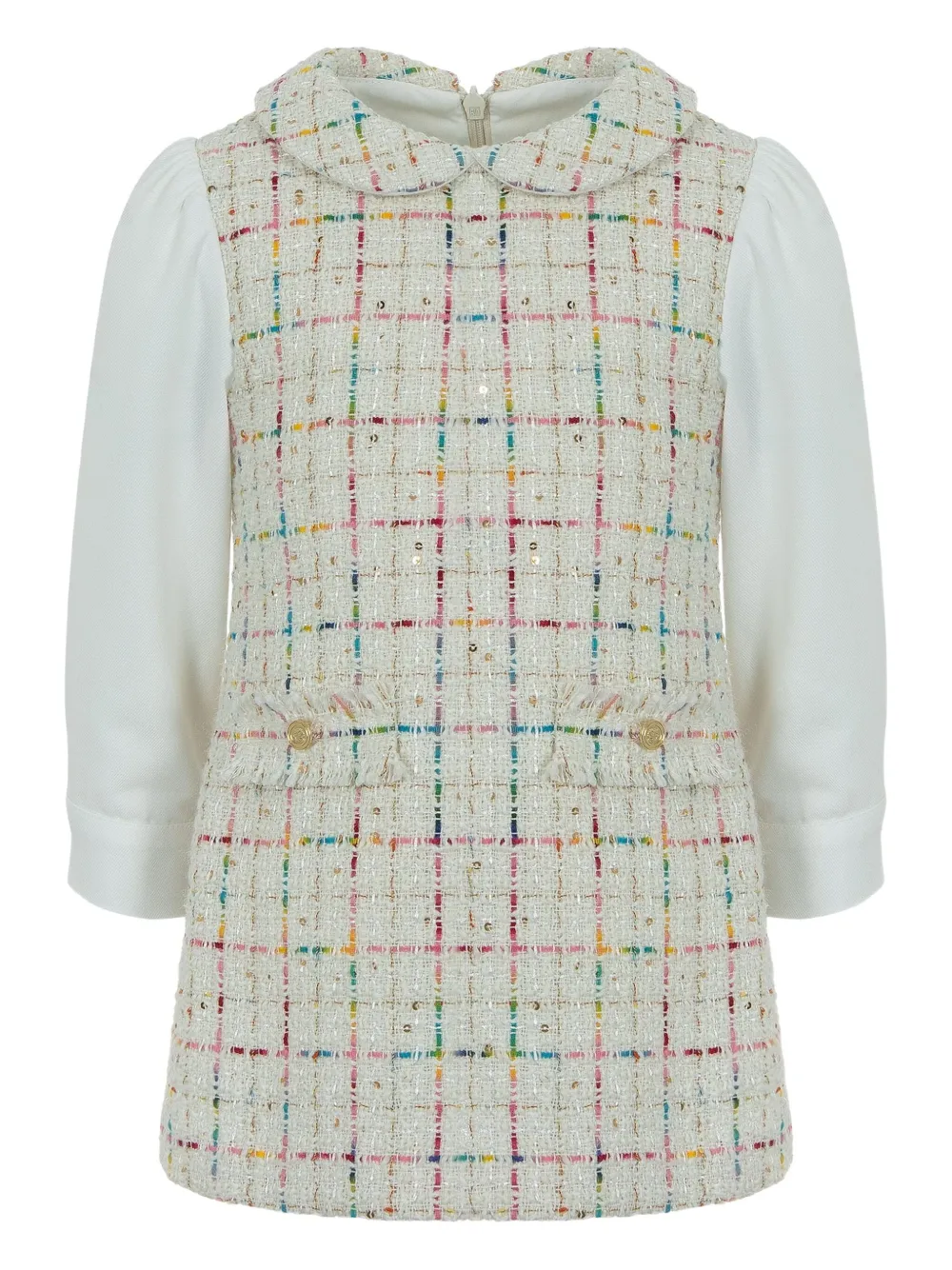 Декорированное твидовое платье Lapin House, нейтральный
Декорированное твидовое платье Lapin House, нейтральный