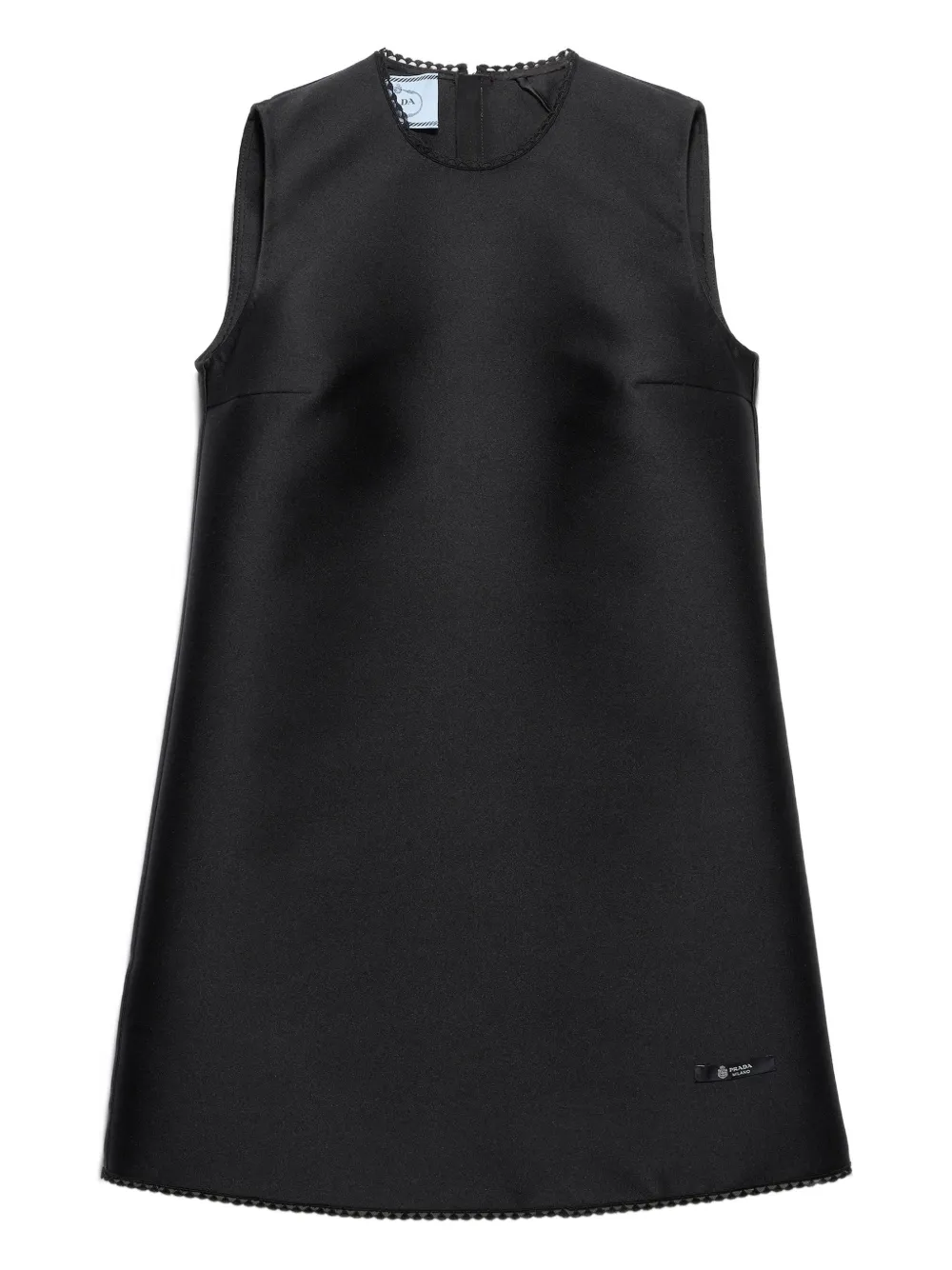 Мини-платье из скабы с кружевным воротником Prada, черный
Мини-платье из скабы с кружевным воротником Prada, черный