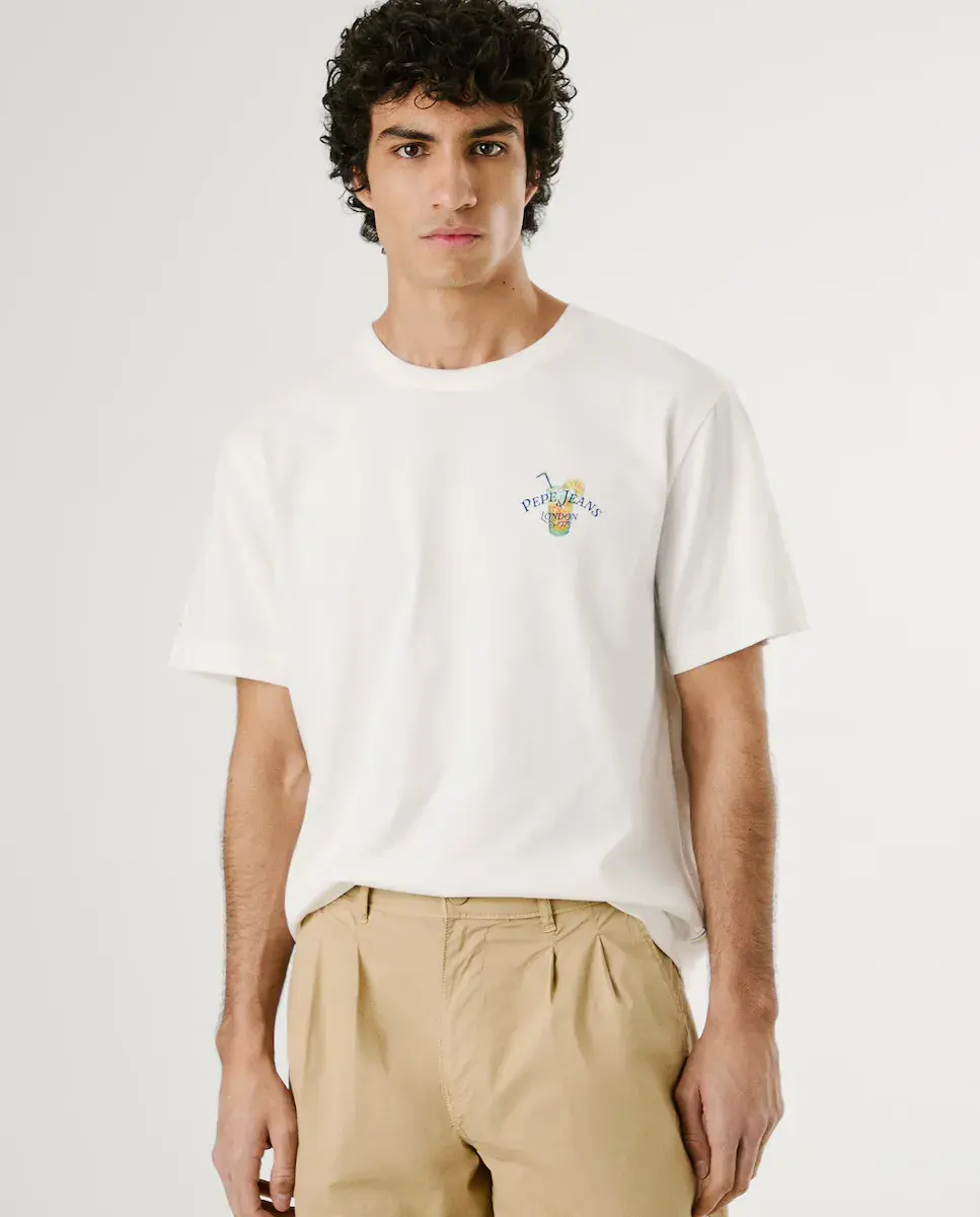 Мужская футболка с коротким рукавом и принтом на спине Pepe Jeans, цвет Crudo
Мужская футболка с коротким рукавом и принтом на спине Pepe Jeans, цвет Crudo