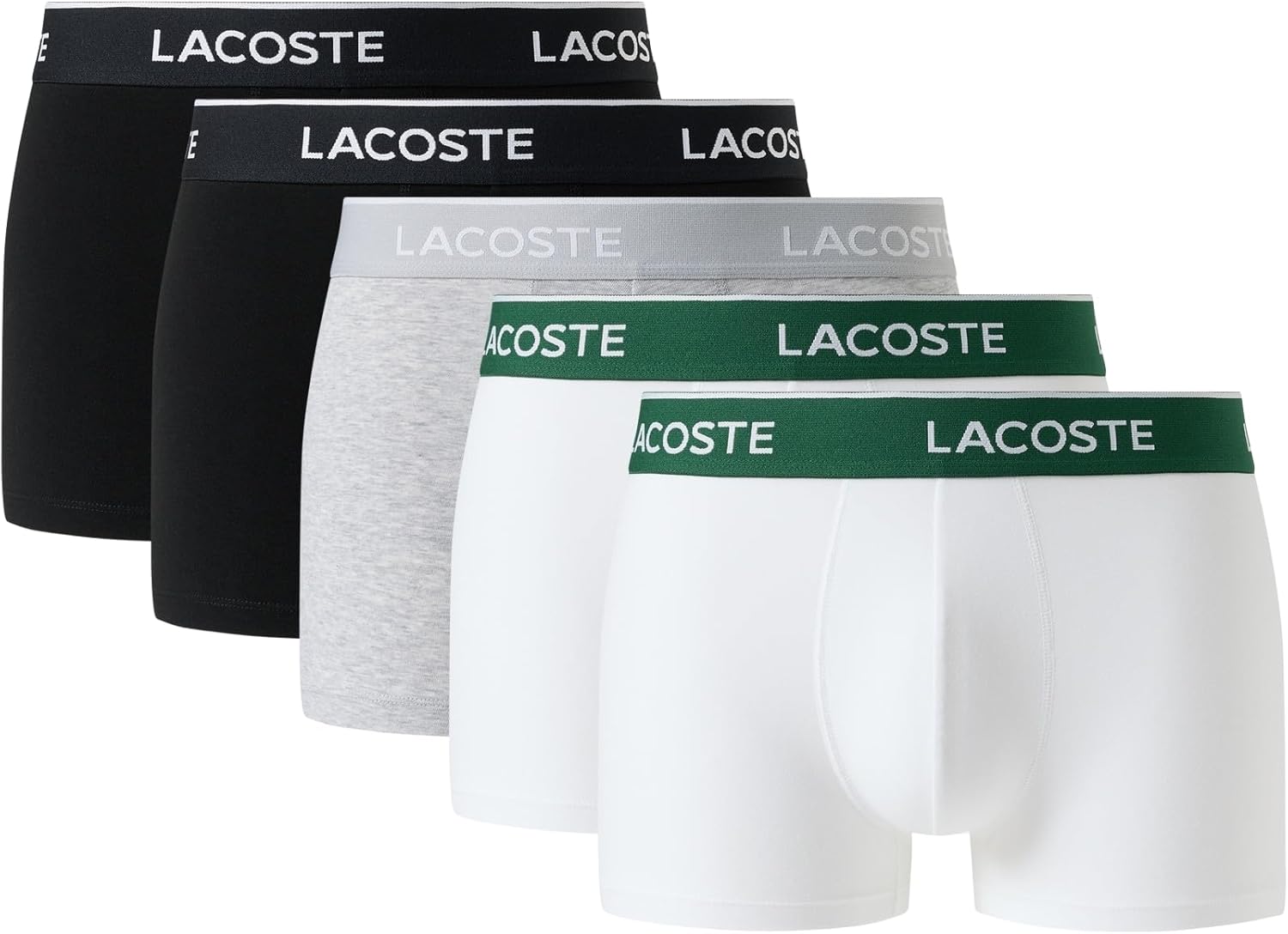 Lacoste мужские хлопковые эластичные трусы Essentials, 5 шт (Amazon Exclusives), Black/White/Silver Chine
Lacoste мужские хлопковые эластичные трусы Essentials, 5 шт (Amazon Exclusives), Black/White/Silver Chine