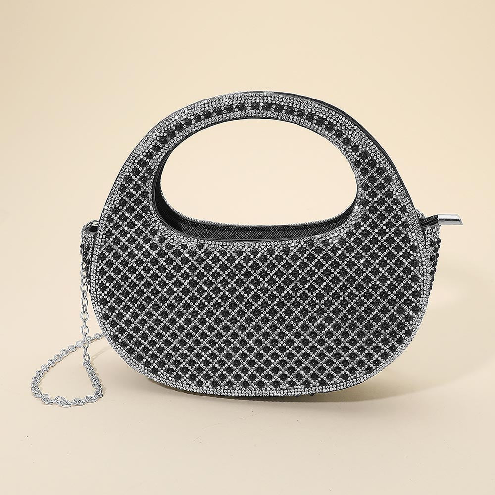 Вечерняя сумочка через плечо, украшенная жемчугом и стразами FASHNZFAB, черный
Вечерняя сумочка через плечо, украшенная жемчугом и стразами FASHNZFAB, черный
